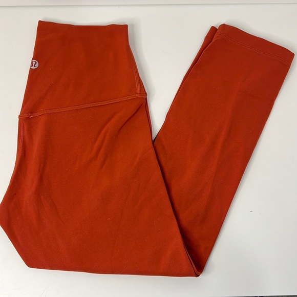 lululemon athletica Pants - Like New Lululemon Align Cropped Leggins 21” size 4 Orange
